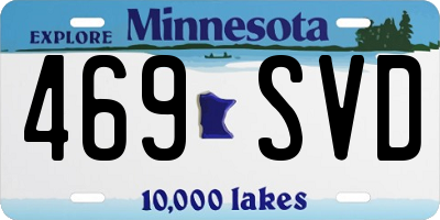 MN license plate 469SVD