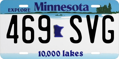 MN license plate 469SVG