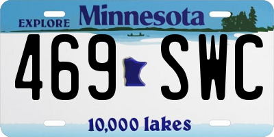 MN license plate 469SWC