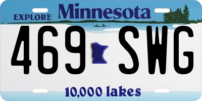 MN license plate 469SWG