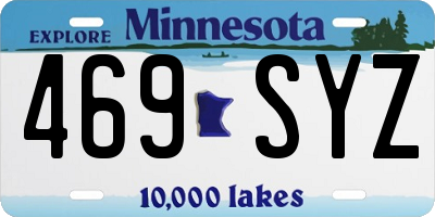 MN license plate 469SYZ