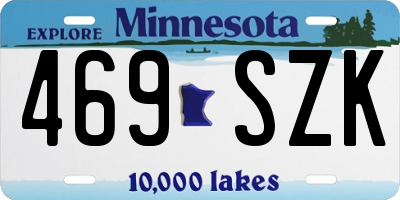 MN license plate 469SZK