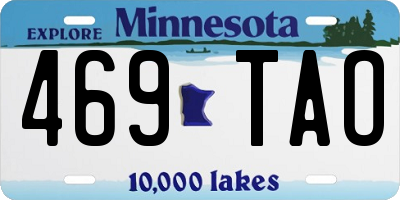 MN license plate 469TAO
