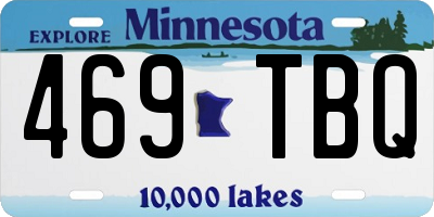 MN license plate 469TBQ