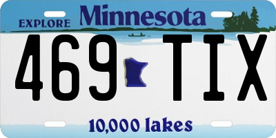 MN license plate 469TIX