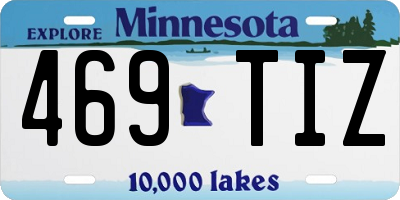 MN license plate 469TIZ