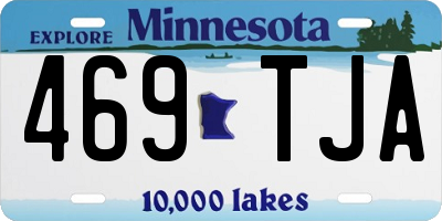 MN license plate 469TJA