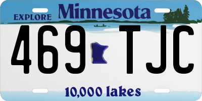 MN license plate 469TJC