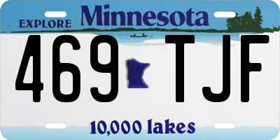MN license plate 469TJF