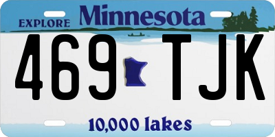 MN license plate 469TJK