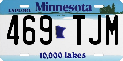 MN license plate 469TJM