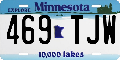 MN license plate 469TJW