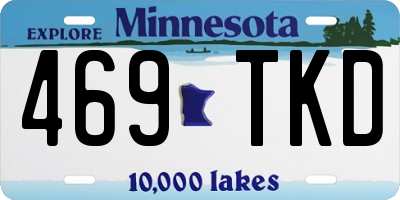 MN license plate 469TKD