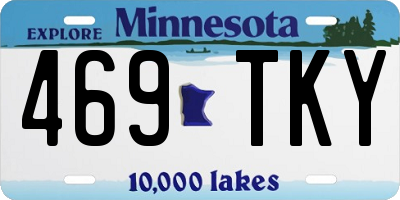 MN license plate 469TKY