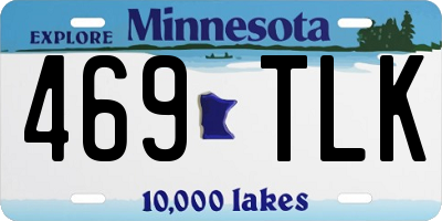 MN license plate 469TLK