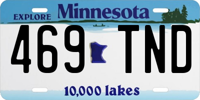 MN license plate 469TND