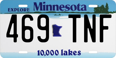 MN license plate 469TNF
