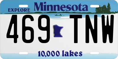 MN license plate 469TNW