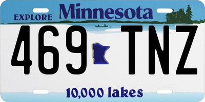 MN license plate 469TNZ