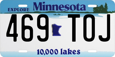 MN license plate 469TOJ