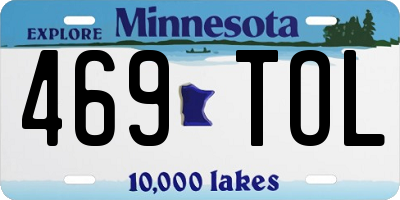 MN license plate 469TOL