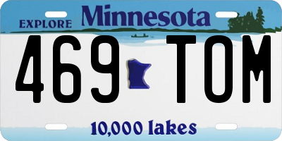 MN license plate 469TOM