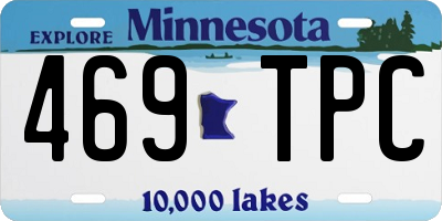 MN license plate 469TPC