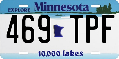 MN license plate 469TPF