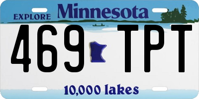 MN license plate 469TPT