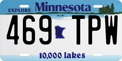 MN license plate 469TPW