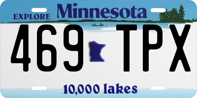 MN license plate 469TPX