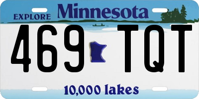 MN license plate 469TQT