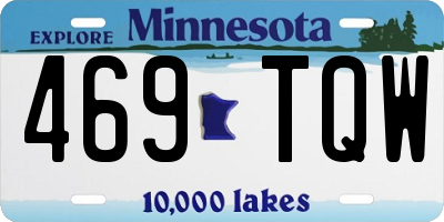 MN license plate 469TQW