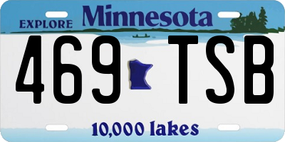 MN license plate 469TSB