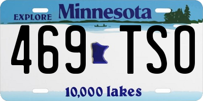 MN license plate 469TSO