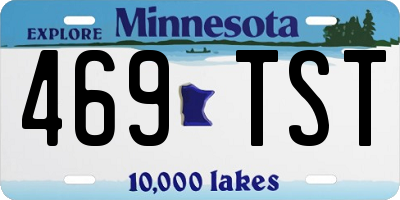 MN license plate 469TST