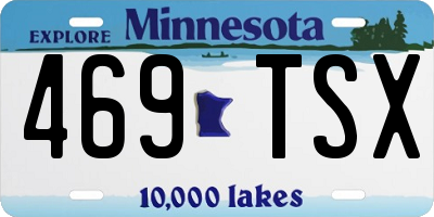 MN license plate 469TSX