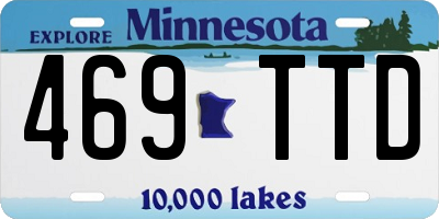 MN license plate 469TTD