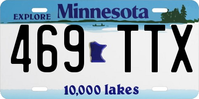MN license plate 469TTX