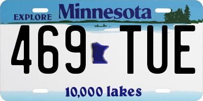 MN license plate 469TUE