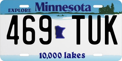 MN license plate 469TUK