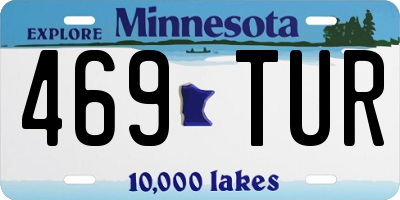 MN license plate 469TUR