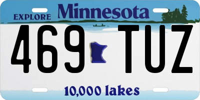 MN license plate 469TUZ