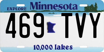 MN license plate 469TVY