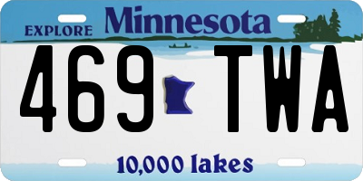 MN license plate 469TWA