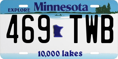 MN license plate 469TWB