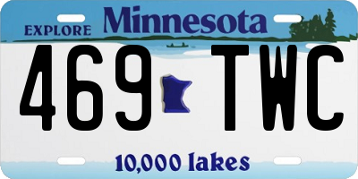 MN license plate 469TWC