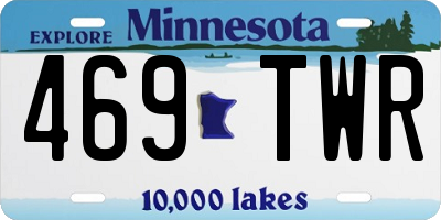 MN license plate 469TWR