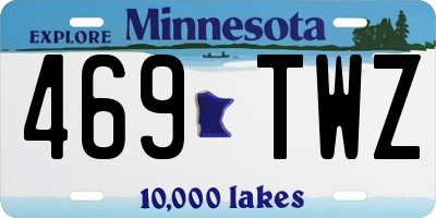 MN license plate 469TWZ