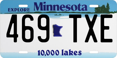 MN license plate 469TXE